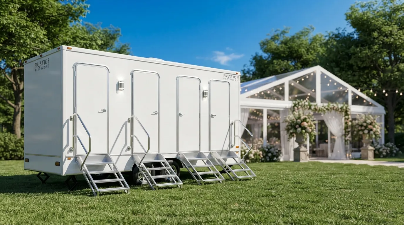 4 stall restroom trailer from our Pflugerville fleet